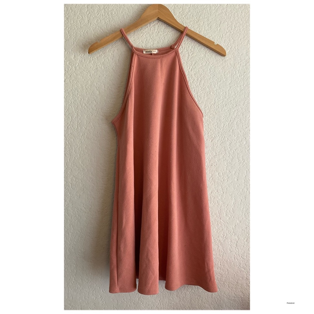 Sleeveless Coral Swing Dress